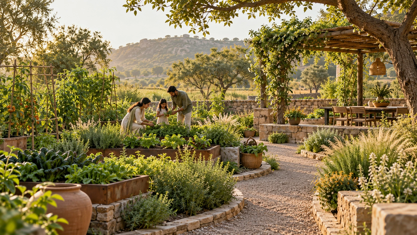 Illustration of the community gardening vision for Ekaya